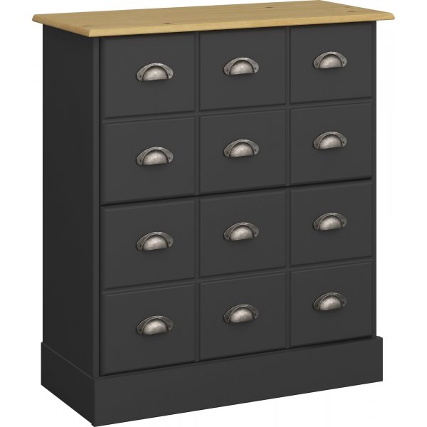 Nola skoskap - Sort/beige Nola skoskap - Sort/beige