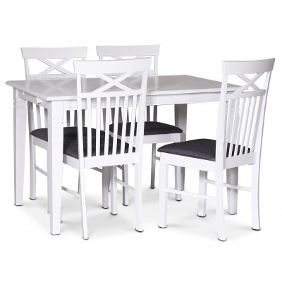 Sandhamn spisegruppe; 120 cm bord med 4 Sofiero-stoler