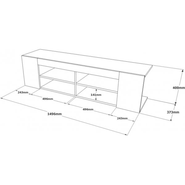 Luvio mediebenk 13 - Eik/slv