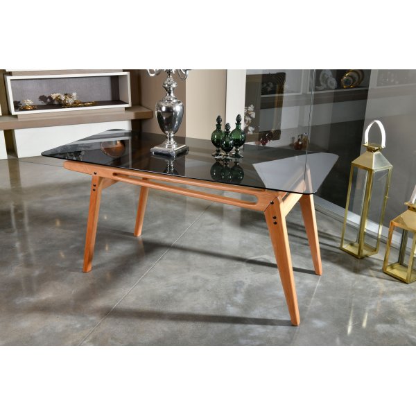 Palace spisebord 160 cm - Eik/glass