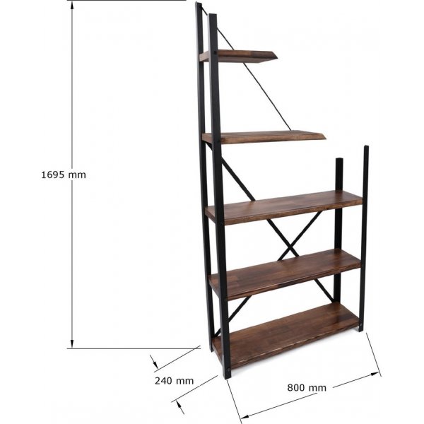 Eagle bokhylle - Safir eik/svart Eagle bokhylle - Safir eik/svart