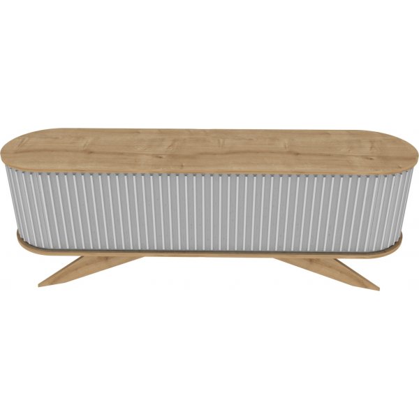 Stormy mediabenk - Safir eik/hvit Stormy mediabenk - Safir eik/hvit