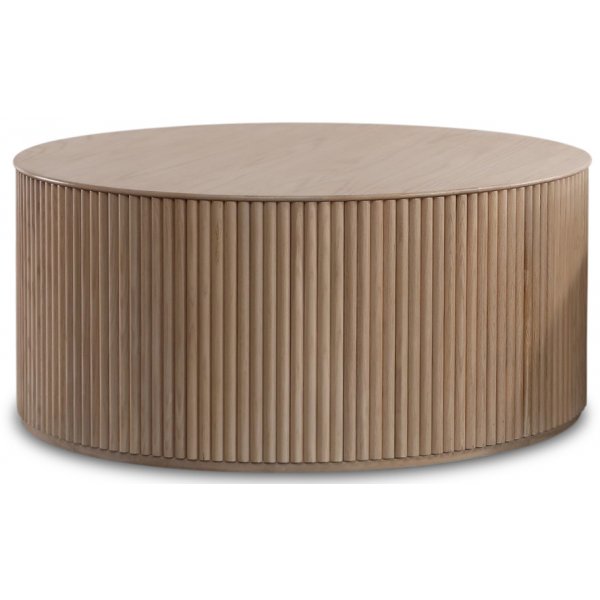 Sylinder rundt salongbord 100 cm - Whitewash