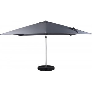 Leeds justerbar parasoll 300 cm - Sort/Mrkegr