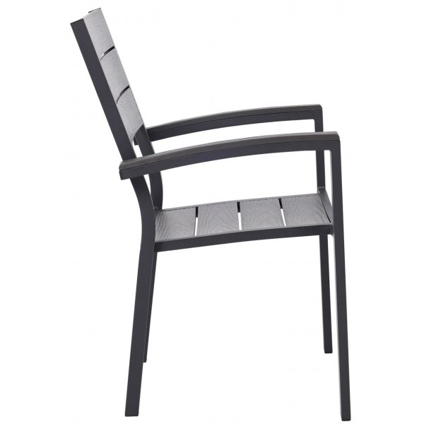 Spisegruppe med 4 stoler og spisebord 150 x 90 cm svart/grå - Las Vegas Spisegruppe med 4 stoler og spisebord 150 x 90 cm svart/grå - Las Vegas