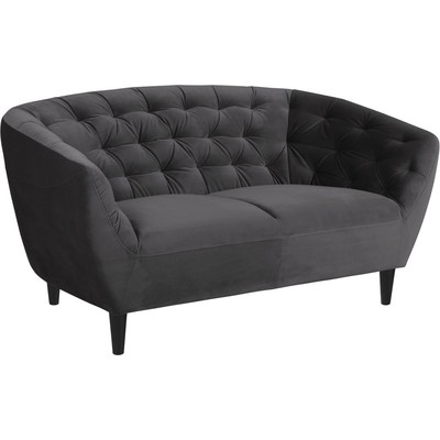 Felicia 2-seter sofa - Mrkegr (Flyel)