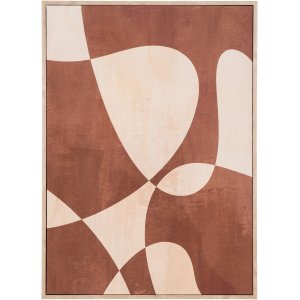 Cape Town lerretsmaleri 50 x 70 cm - Brun/Beige