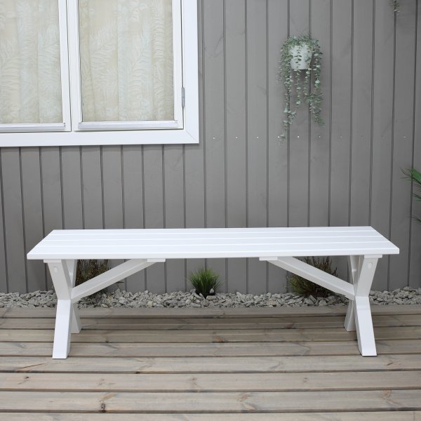 Scottsdale benk 140 cm - Hvit