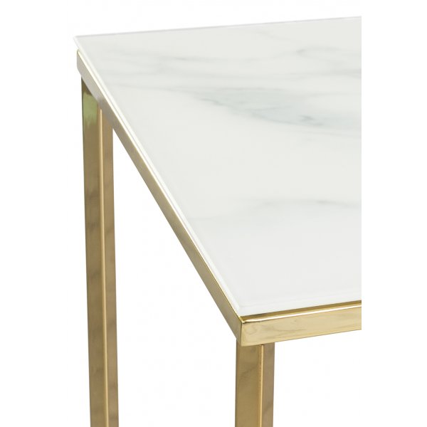 Palasso konsollbord - Messing/lys marmorering