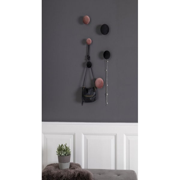 Giza Veggknapper for oppheng - Rosa / messing - 3 stk Giza Veggknapper for oppheng - Rosa / messing - 3 stk