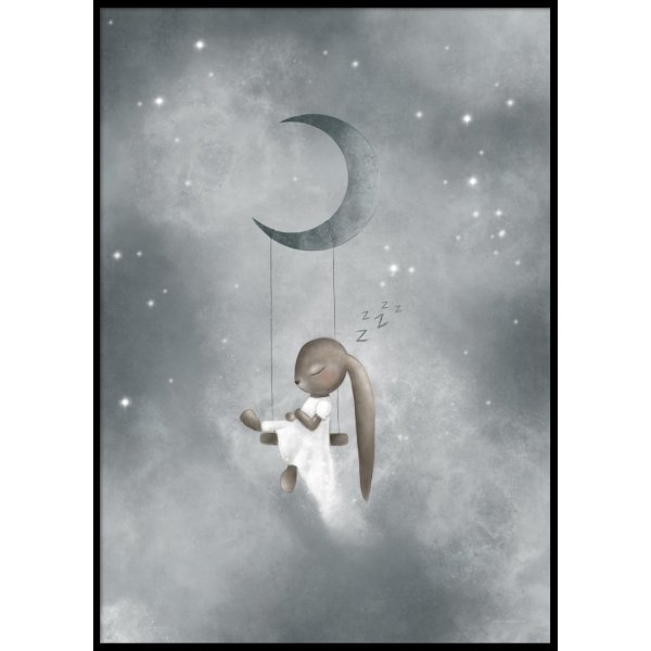 SLEEPING BUNNY - Plakat 50x70 cm