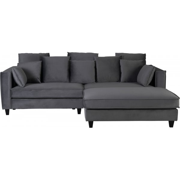 Brandy lounge fotskammel XL - Slvgr (Flyel) + Tekstilrens for mbler