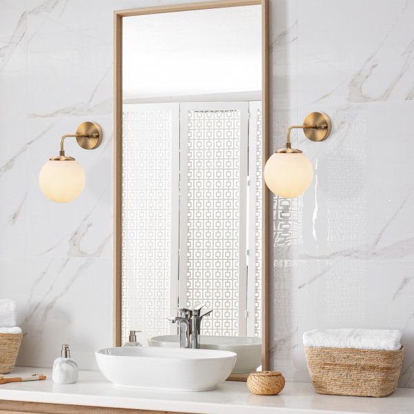 Viran vegglampe 10895 - Vintage/hvit