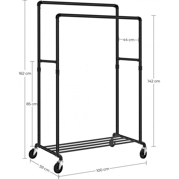 Lackey Duo klesstativ - Svart