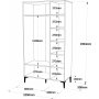Aristo garderobe - Filt/antrasitt