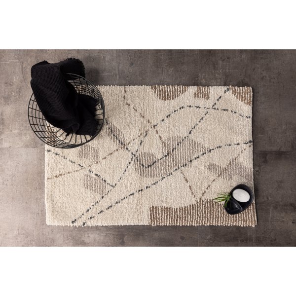 Paul teppe 60x90 cm - Brun/grå Paul teppe 60x90 cm - Brun/grå