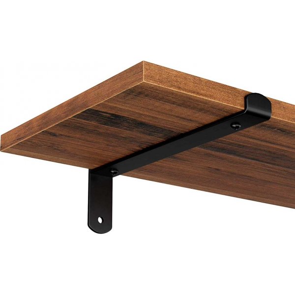 Sidevegghylle, 2-pakning - Brun/svart Sidevegghylle, 2-pakning - Brun/svart