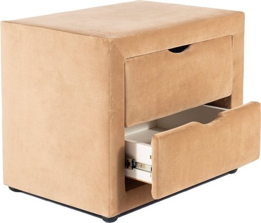Eton 2 nattbord - Beige fløyel Eton 2 nattbord - Beige fløyel