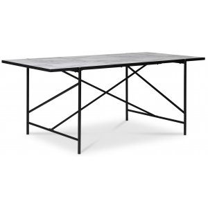Portland spisebord 180 cm - Marmormønster/svart + Møbelpleiesett for tekstiler Portland spisebord 180 cm - Marmormønster/svart + Møbelpleiesett for tekstiler