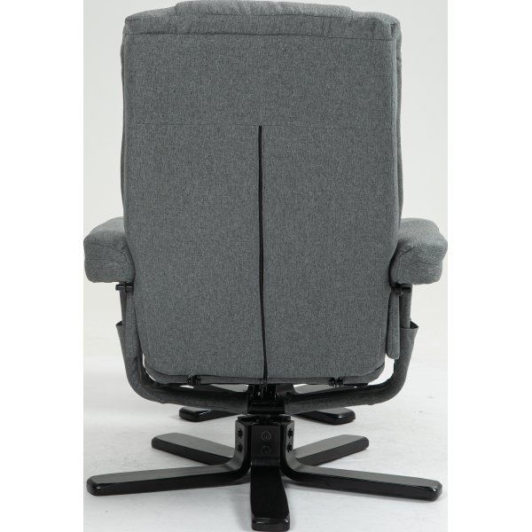 Lenestol med fotskammel gr - Oslo