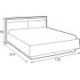 Quant Cuarto seng 160 x 200 cm - Artisan eik/sort