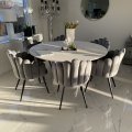Kundebilde Pegani rundt spisebord i hvit marmor - D145 cm