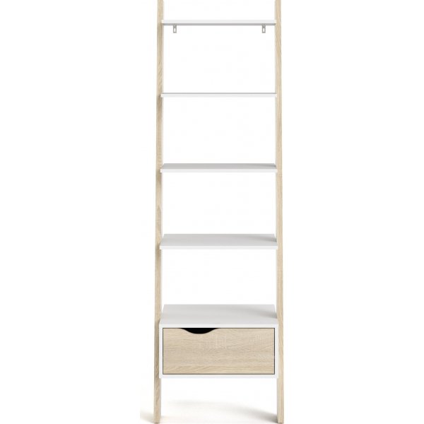 Oslo trinnhylle - Hvit/eik