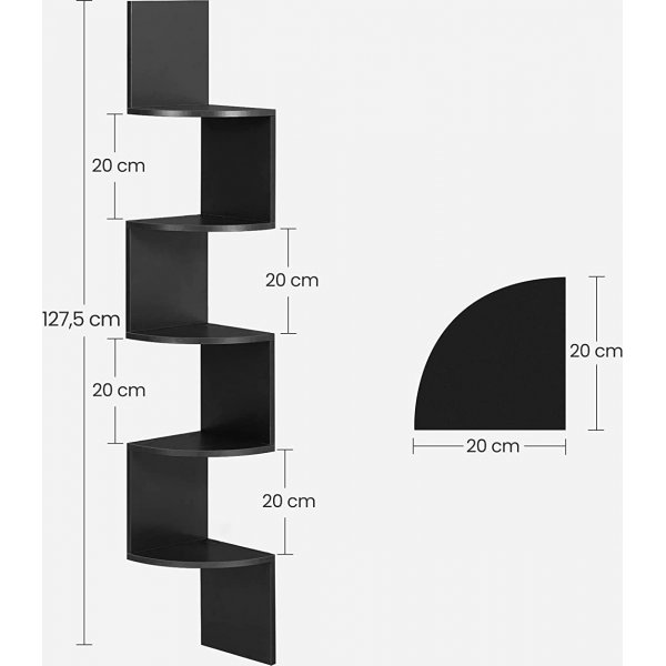 Damaskus bokhylle - Svart Damaskus bokhylle - Svart