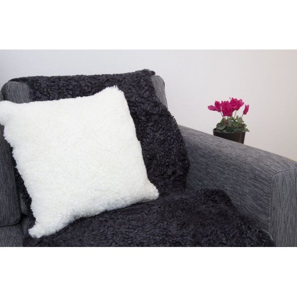 Curly putetrekk saueskinn - Hvit