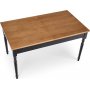Shell spisebord 120-160 cm - Mrk eik/sort