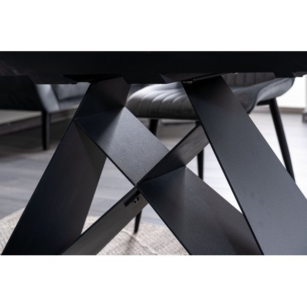 Westin spisebord, 120-160 cm - Svart