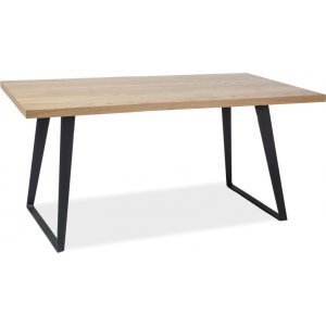 Falcon spisebord, 150 cm - Eikefinr/svart