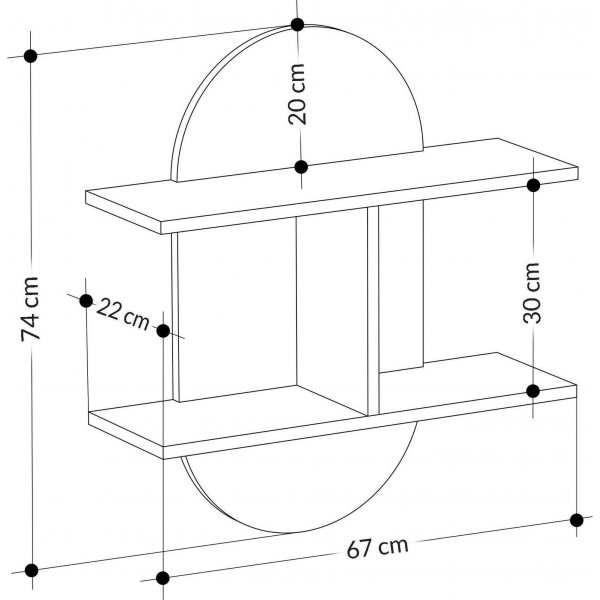 Auro vegghylle - Hvit Auro vegghylle - Hvit