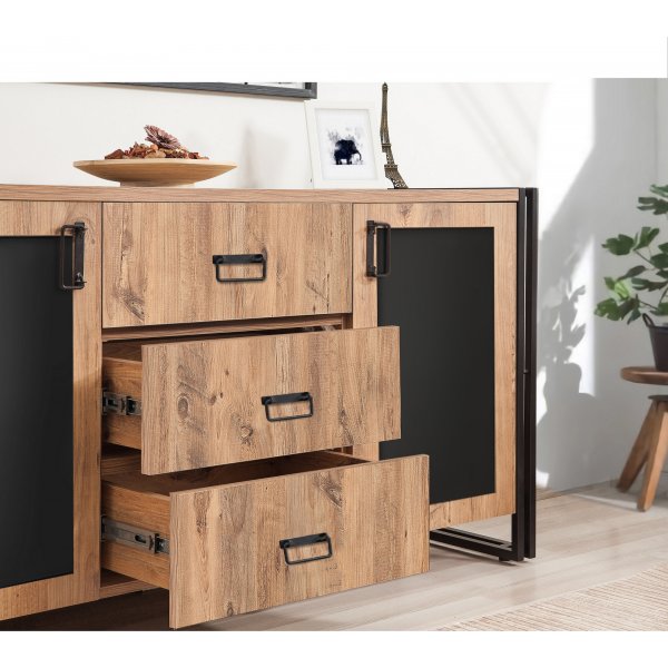 Arcas Tonya skjenk - Furu/sort