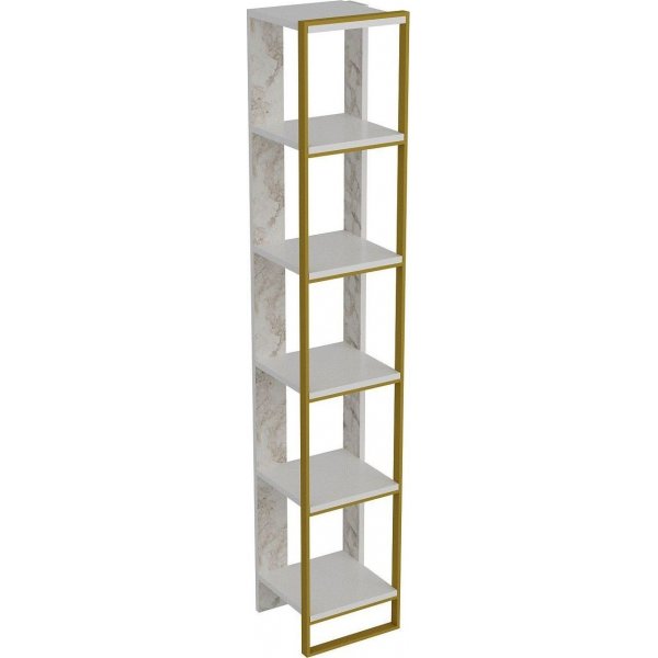 Polka bokhylle - Gull/hvit Polka bokhylle - Gull/hvit