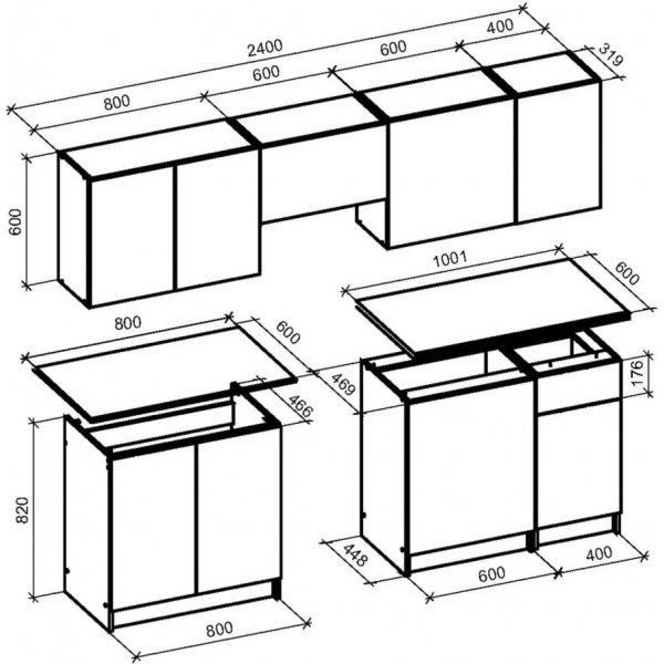 Ksenia komplett kjøkken 240 cm - Lys valnøtt/pistasj/antrasitt/grå Ksenia komplett kjøkken 240 cm - Lys valnøtt/pistasj/antrasitt/grå