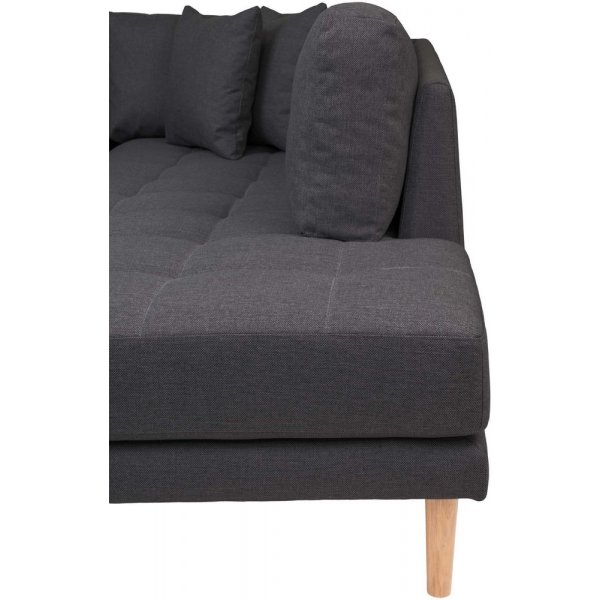 Lido U sofa med pen finish - Mrkegr