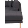 Lido U sofa med pen finish - Mrkegr