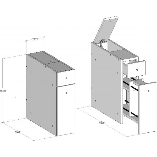Smart baderomsskap - Hvit Smart baderomsskap - Hvit