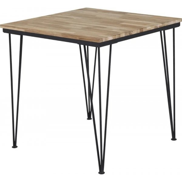 Annelie spisebord, 80 cm - Teak/svart