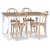 Fårö spisegruppe; spisebord 140x90 cm - Hvit / oljet eik med 4 stk Danderyd No.18 stoler whitewash