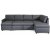 Dream sovesofa med oppbevaring (U-sofa) høyre - Mørkegrå (stoff)