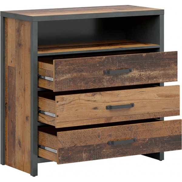 Weston kommode 90 cm - Vintage furu/grå Weston kommode 90 cm - Vintage furu/grå