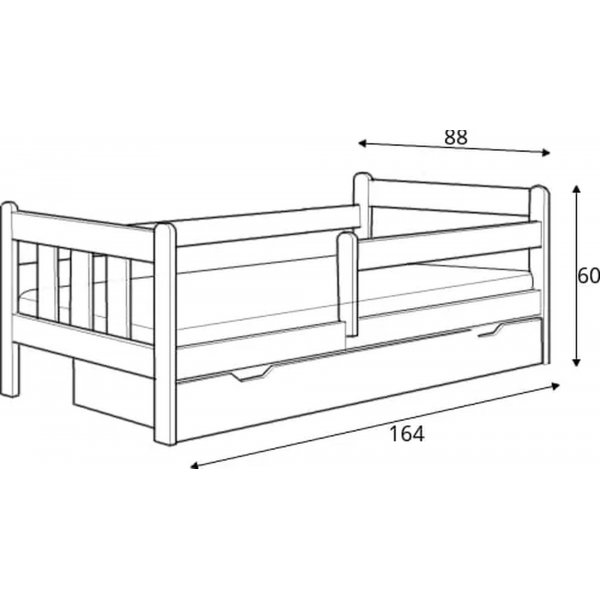 Vempo sengeramme 160x80 cm - Hvit Vempo sengeramme 160x80 cm - Hvit