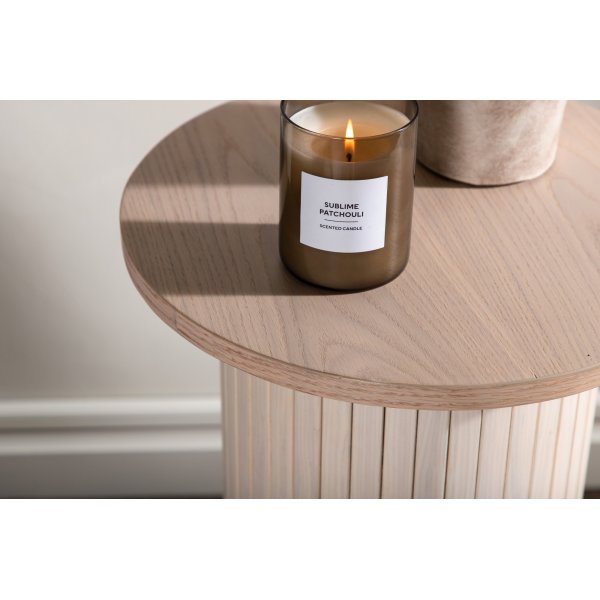 Bianca sidebord Ø40 cm - Whitewash Bianca sidebord Ø40 cm - Whitewash