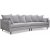 Gotland 4-seter buet sofa 301 cm - Oxford gr + Mbelftter