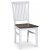 Skagen spisegruppe; klassisk spisebord 140x90 cm - Hvit / brunoljet eik med 4 skagen stoler (Ribber i ryggen) med brunoljet eike