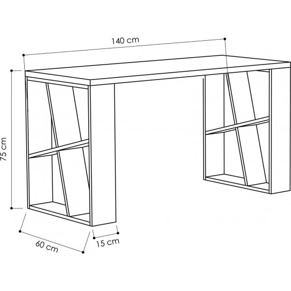 Honey skrivebord - Hvit/lys mokka Honey skrivebord - Hvit/lys mokka