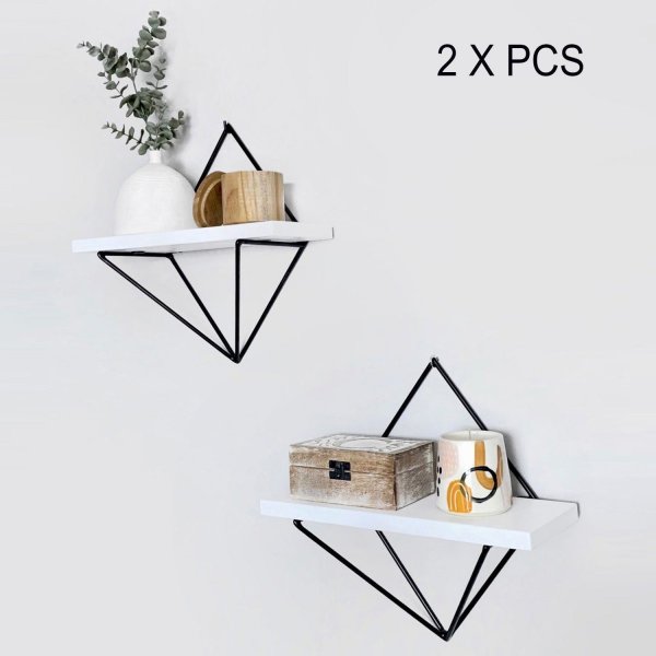 Walter vegghylle 47 - Hvit/svart Walter vegghylle 47 - Hvit/svart