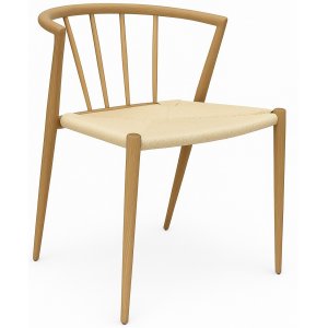 Bella utestol i treutseende med beige tausete Bella utestol i treutseende med beige tausete